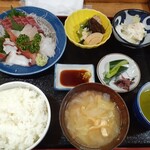 ふた葉 - 刺身盛合せ定食1400円