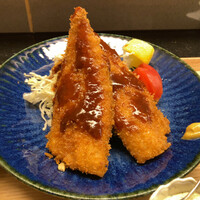 割烹 青山 - ソースぶっかけ