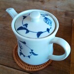 遊の丘 - 絶妙なタイミングで提供される蕎麦湯(R5.4.27撮影)