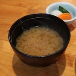天ぷら よし田 - シジミのお味噌汁