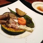 もつ吉 - 野菜をレモンポン酢で食べましょう！