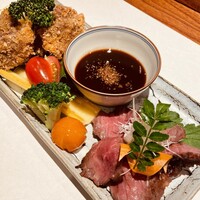 三千院の里『ビーフ＆ビーフ』和牛サガリ祐庵焼と和牛ビフカツ