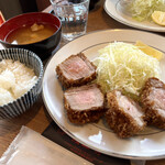 Hatoba - 特上ヒレとんかつ定食（3,500円）