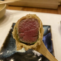天婦羅 みやしろ - 和牛シャトーブリアンの湯葉巻き