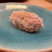 鮨おにかい＋1 - 毛蟹　　ほぐした身とかに味噌あえで味濃厚。