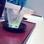 しゅん逢 紗々木 - カウンター、けっこー広いです。