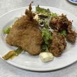 ゆたか食堂 - アジフライと鶏から