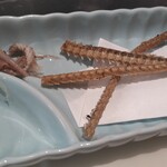 うなぎ 魚政 - 骨せんべい・肝