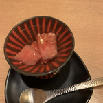 貴寿司 - デザート。スイカのゼリー