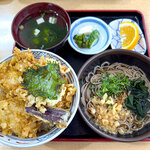 山下天丼 三保支店 - イカ天丼とそば