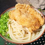 讃岐うどん がもう - うどん(特大 3玉)、鳥天、ちくわ天