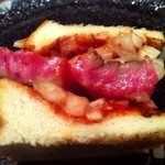 鳥茂 - サーロインのサンドイッチ