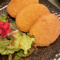 桑名蛤料理・蛤しゃぶしゃぶ 貝新 - はまぐりコロッケ