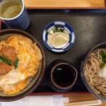 Sobakura - 本日のランチ　ミニヒレカツ丼とおそば(770円)