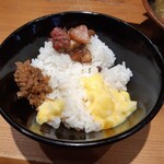 中華蕎麦 ひら井 - 半ライス　たまごまぶし、チャーシューサービス！