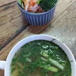 サンタローサ - たけのこ入りスープ＆新タマネギサラダ