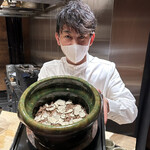 緒乃 - 神戸牛とそぼろ　トリュフ　ご飯