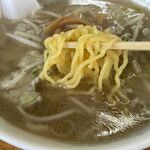 かつ平 - ラーメンしお味の麺のアップ