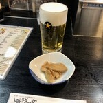 Oayagi Tei - 「サッポロ生ビール黒ラベル 中ジョッキ」(500円)