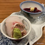 千陽 - 鯨の尾の身と幸神目抜の湯霜造り