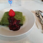 Promessa  - デザートの抹茶のクレープ