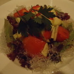旬鮮炭火焼 獺祭 - 水茄子とトマトのサラダ