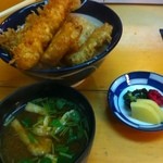 北新地 天富 - 海老天丼1000円