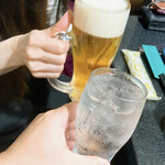 三酉屋 - 改めて娘とカンパ〜イ！