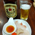 灼味噌らーめん 八堂八 - 赤星(中瓶) 650円