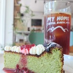 My Home Coffee, Bakes, Beer - ■抹茶ラズベリーチーズケーキ