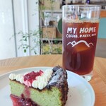 My Home Coffee, Bakes, Beer - ■抹茶ラズベリーチーズケーキ