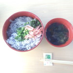 どんぶり工房 - 生　ゆで　の２色丼　並盛り　桜えびは漬け丼からもらったので、倍量です。