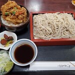 そば処 やぶ - もりそば＋ミニごぼ天丼セット