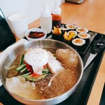 韓国料理 おんま - 冷麺定食＋キンパ