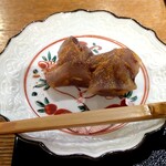 おかもと - 甘味（オレンジピールの蒸し羊羹）