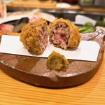 天ぷら およべ - 鴨ミンチ