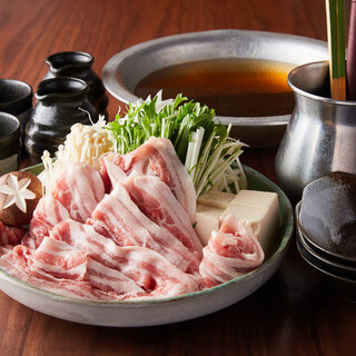 Delicious hot pot served with Soba Kappo Isshin soup stock and soup