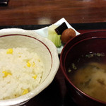 旅館 くらしき - 夏懐石7月文月の献立（とうもろこしご飯）