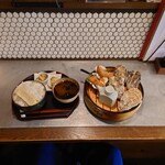 キッチン トット - ●牡蠣のダブル定食　1,200円
      （蒸し牡蠣&濃厚牡蠣フライ）