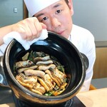 御料理 ふじ田 - 焼きカマスの土鍋ご飯