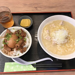 鳥良商店 - とりそば＆どて飯セット（968円）