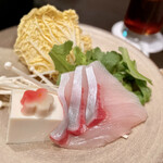 海のホテル島花 - 寒鰤と季節野菜のしゃぶしゃぶ