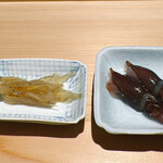 鮨処 やまと - 白魚、ホタルイカの味噌漬け