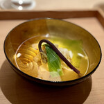 銀座 鼓門 - 車海老と筍の真薯