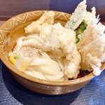 まる博 - かしわ天ぶっかけ　冷（大盛り）