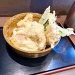 まる博 - かしわ天ぶっかけ　冷（大盛り）