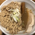 麺屋鈴春 - 鶏豚魚つけ麵＋鶏挽肉丼