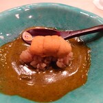 すし いわお - 鮑の肝ソース＋雲丹＋シャリ