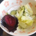 レストランこむず - キャベツの酢の物＆漬物