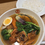 Curry Shop S - タンドリーチキンと野菜のカレー（行者にんにく）1500円